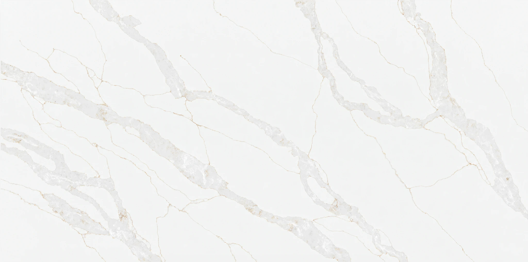 Saffron White Quartz Full Slab View